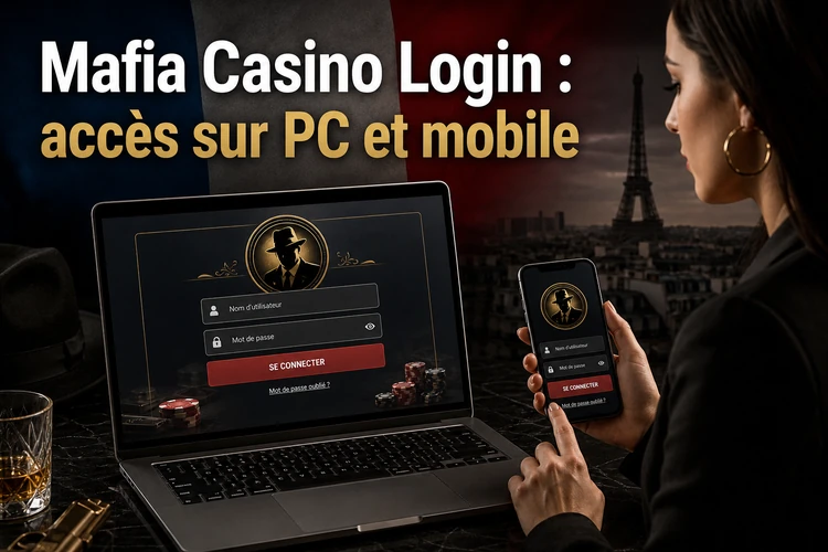 Mafia Casino Login : Accès instantané sur PC et mobile