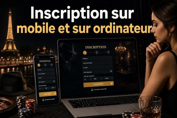 Inscription sur mobile et sur ordinateur